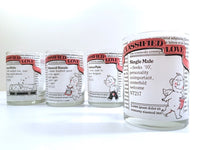 Load image into Gallery viewer, Culver Signed Vintage Classified Love Double Old Fashion Glasses (Set of 4)
