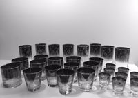 Load image into Gallery viewer, Vitreon Queens Luster Mid-Century Atomic Platinum 29-Piece Bar Set
