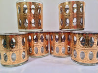 Load image into Gallery viewer, Culver - Signed Mid-Century Pisa 22-Karat Gold Low-Ball Rock Glasses (Set of 6)
