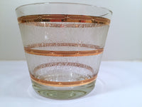 Load image into Gallery viewer, Culver Mid-Century Glass Ice Bucket with Frosted Ice and 22-Karat Gold Band Design
