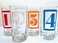 Load image into Gallery viewer, Vintage Number Highball Bar Set (Set of 8)

