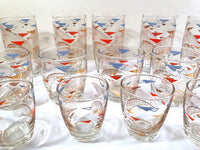Load image into Gallery viewer, Anchor Hocking Mid-Century Futuristic  18-Piece Bar Set
