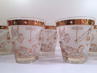Load image into Gallery viewer, Mid-Century "Birds and the Bees" Double Old Fashion Glasses (Set of 6)
