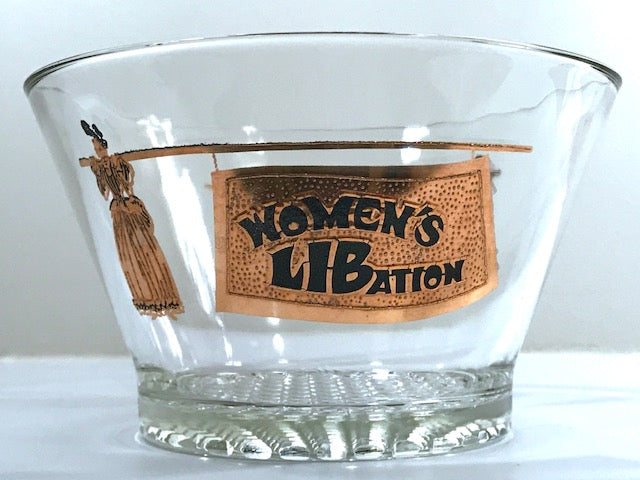 Culver Singed Mid-Century Women's Lib-Ation Ice Container