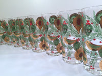 Load image into Gallery viewer, Culver Signed Mid-Century Christmas Tree with Bird and Ornament Highball Glasses (Set of 8)
