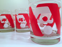 Load image into Gallery viewer, M.W. Periscope Mid-Century Mod Santa Double Old Fashion Glasses (Set of 4)
