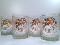 Load image into Gallery viewer, Culver- Signed Mid-Century 22-Karat Gold &amp; White Christmas Bells Glasses (Set of 4 with Original Box)
