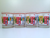 Load image into Gallery viewer, Georges Briard Signed Mid-Century I'll Be Home For Christmas Double Old Fashion Glasses (Set of 4)
