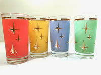 Load image into Gallery viewer, Bartlett Collins Mid-Century Atomic North Star Cocktail Glasses (Set of 4)
