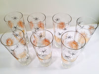 Load image into Gallery viewer, Federal Glass 22- Karat Gold and Black Retro Atomic Collins Glasses (Set of 7)
