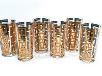 Load image into Gallery viewer, Georges Briard Mid-Century 22-Karat Gold Greek Key Glasses (Set of 6)
