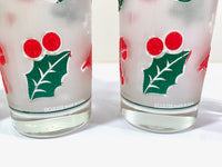 Load image into Gallery viewer, Culver Signed Mid-Century Frosted Christmas Glasses (Set of 4)
