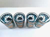 Load image into Gallery viewer, Georges Briard Mid-Century Turquoise and 22-Karat Gold Highball Glasses (Set of 4)
