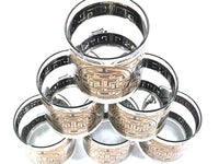 Load image into Gallery viewer, Pasinski Signed Mid-Century Medieval Asian Key Design Old Fashion Glasses (Set of 6)
