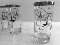 Load image into Gallery viewer, Mid-Century Silver Atomic Star Glasses (Set of 6)
