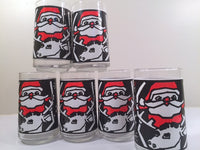 Load image into Gallery viewer, Retro Anchor Hocking Santa and Reindeer Glasses (Set of 6)
