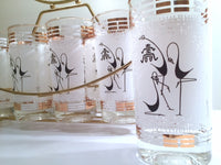 Load image into Gallery viewer, Libbey Mid-Century Tiki Bar Set (Set of 8 Glasses with Carrier)
