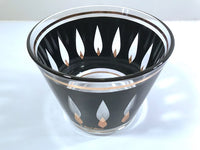 Load image into Gallery viewer, Fred Press Signed Mid-Century Black and 22-Karat Gold Flame Ice Bucket
