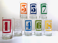 Load image into Gallery viewer, Vintage Number Highball Bar Set (Set of 8)
