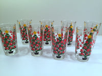 Load image into Gallery viewer, Hazel Atlas Mid-Century Gay Glasses Retro Christmas Trees (Set of 8 With Original Box)
