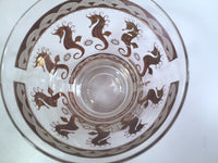 Load image into Gallery viewer, Fred Press Signed Mid-Century 22-Karat Gold Seahorse Double Old Fashion Glasses (Set of 7)
