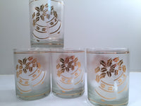 Load image into Gallery viewer, Culver- Signed Mid-Century 22-Karat Gold &amp; White Christmas Bells Glasses (Set of 4 with Original Box)
