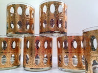 Load image into Gallery viewer, Culver - Signed Mid-Century Pisa 22-Karat Gold Low-Ball Rock Glasses (Set of 6)
