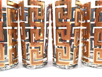 Load image into Gallery viewer, Georges Briard Mid-Century 22-Karat Gold Greek Key Glasses (Set of 6)
