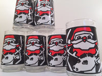 Load image into Gallery viewer, Retro Anchor Hocking Santa and Reindeer Glasses (Set of 6)
