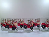 Load image into Gallery viewer, Cera Signed Mid-Century Santa and Reindeer in Car Glasses (Set of 6)

