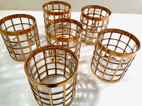 Load image into Gallery viewer, Imperial Glass Company – Tori De Oro 22-Karat Gold Mid-Century Glasses (Set of 6)
