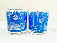 Load image into Gallery viewer, Georges Briard Signed Mid-Century Come Sail Away Old Fashion Glasses (Set of 4)
