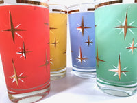 Load image into Gallery viewer, Bartlett Collins Mid-Century Atomic North Star Cocktail Glasses (Set of 4)
