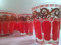 Load image into Gallery viewer, Mid-Century Hollywood Regency 9-Piece Bar Set (8 Double Old Fashion Glasses and Ice Container)
