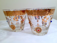 Load image into Gallery viewer, Culver Mid-Century 22-Karat Gold Charm Bracelet Old Fashion Glasses (Set of 5)
