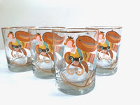 Load image into Gallery viewer, Georges Briard Signed Angels We have Heard on High Double Old Fashion Glasses (Set of 4)
