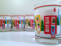 Load image into Gallery viewer, Georges Briard Signed Mid-Century I'll Be Home For Christmas Double Old Fashion Glasses (Set of 4)
