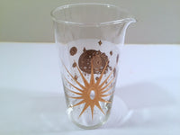 Load image into Gallery viewer, Fred Press Signed Mid-Century Frosted White &amp; 22-Karat Gold Atomic Starburst Pitcher
