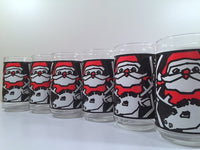 Load image into Gallery viewer, Retro Anchor Hocking Santa and Reindeer Glasses (Set of 6)
