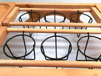 Load image into Gallery viewer, Karoff Original Mid-Century Kant-Spill Drink-N-Snack Server Bar Set (Set of 6 with Wood Carrier)
