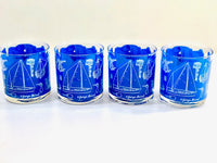 Load image into Gallery viewer, Georges Briard Signed Mid-Century Come Sail Away Old Fashion Glasses (Set of 4)
