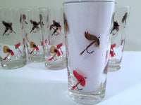 Load image into Gallery viewer, Mid-Century Signed Meth Fishing Lure Highball Glasses (Set of 6)
