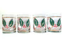 Load image into Gallery viewer, Culver Signed Mid-Century Holly Leaf Double Old Fashion Glasses (Set of 4)
