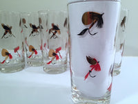 Load image into Gallery viewer, Mid-Century Signed Meth Fishing Lure Highball Glasses (Set of 6)

