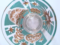 Load image into Gallery viewer, Mid-Century Turquoise and 22-Karat Gold Old Fashion Glasses (Set of 6)
