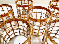 Load image into Gallery viewer, Imperial Glass Company – Tori De Oro 22-Karat Gold Mid-Century Glasses (Set of 6)

