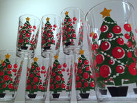 Load image into Gallery viewer, Hazel Atlas Mid-Century Gay Glasses Retro Christmas Trees (Set of 8 With Original Box)
