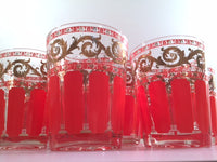 Load image into Gallery viewer, Mid-Century Hollywood Regency 9-Piece Bar Set (8 Double Old Fashion Glasses and Ice Container)
