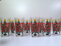 Load image into Gallery viewer, Hazel Atlas Mid-Century Gay Glasses Retro Christmas Trees (Set of 8 With Original Box)
