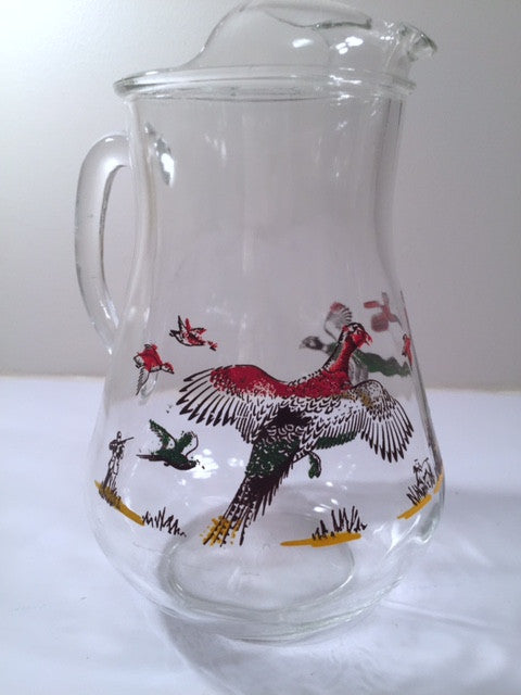 Hazel Atlas Mid-Century Pheasant Milk-Juice Pitcher